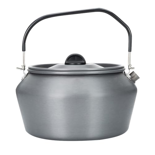 Mikikit Insulated Camping Kettle Portable Tea Pot for Outdoor Use Quick Heat Non-slip Handle Compact Size for Outdoor Adventures