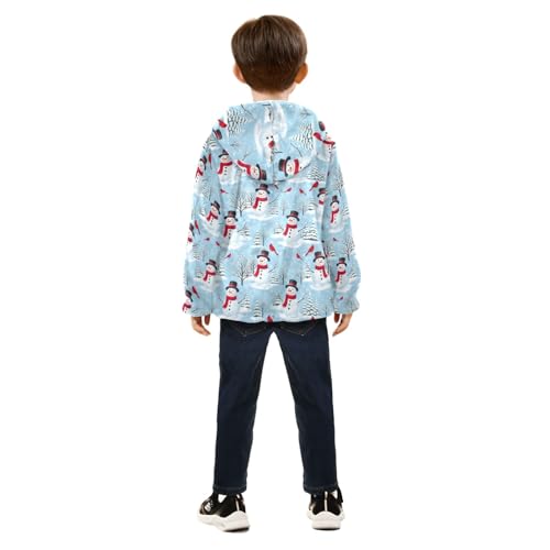 Snowmen Red Birds Toddler Comfy Warm Fleece Outerwear Jackets with Polar Fleece Lining 3T4