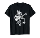 Skeleton Guitar Player Bluesman Vintage Blues Guitarist T-Shirt