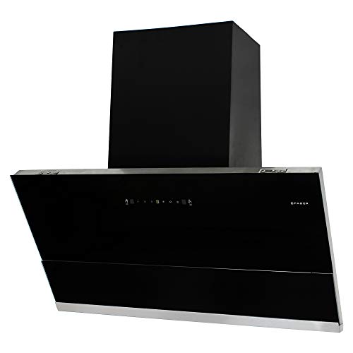 Image of Faber 90 cm 1500 m /hr angular Kitchen Chimney (HOOD APEX FLHC SC BK 90, Filterless technology, Touch Control, Black)