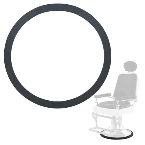 MoyRetty 26.77 Inch Salon Chair Floor Protector Ring, Rubber Base Gasket, Anti-Slip Protection for Hydraulic Styling Chairs, Preventing Hair from Hiding-Black