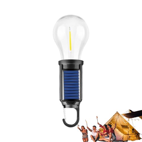 Farolillos solares solares | Linterna solar portátil impermeable con gancho - Farolillos eléctricos de camping para senderismo, , mochila
