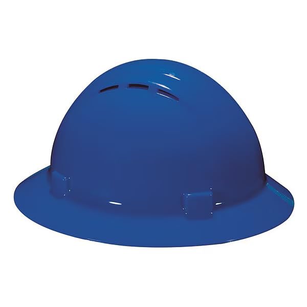 Hard Hat, Polyethylene, 4 Point Pinlock, Type 1, Class C, Blue, Mfr: 19336-A