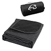 Wind Tour Warm Polar Fleece Blanket Picnic Outdoor & Beach, Machine Washable Camping Quilt for Cold Weather, Adventure, Sleeping, Backpacking (Black)