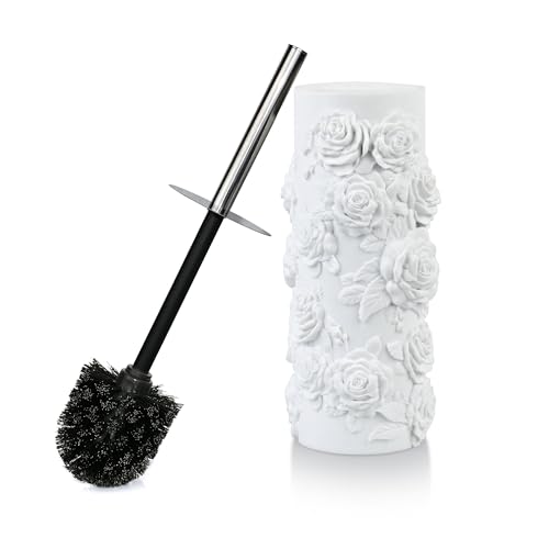 Image of Toilet Brush and Holder Set for Bathroom, Stylish and Durable Cleaning Tool with Modern Design, Compact for Efficient Cleaning