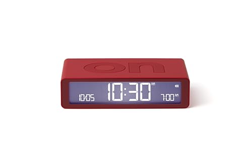 Lexon Flip Classic Reloj Despertador Digital con Caras Reversibles de Encendido/Apagado, Reloj de Noche Recargable con Pantalla LCD, Sensor táctil para función de repetición y luz