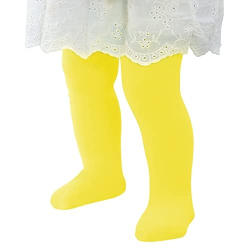 Ultra Soft Toddler Ballet Tights for Girls - Footed Dance Tights Colorful Baby Girls Leggings for Daily Party Halloween 1-6T