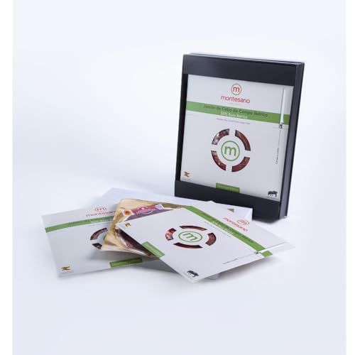 Ibéricos Montesano | Maletín Jamón de Cebo de Campo Ibérico 50% Raza Ibérica | Estuche Gourmet Cortado a Cuchillo por Maestros | 4 Años de Curación | Calidad | Brida Verde | 10 Sobres de 80g