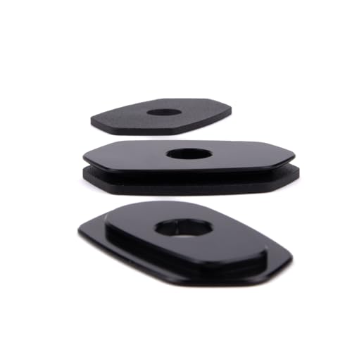 Image of Aharon Motolumino Motorcycle LED Turn Signal Mounting Brackets 4-Pack | Compatible with Kawasaki, M8 /M10 Thread | Fit in Original Turn Signal Locations | Bike Indicator Lights | Plates