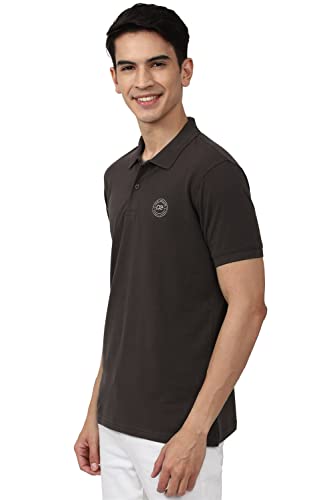 Image of Peter England Men's Solid Slim Fit Polo Shirt