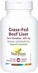 New Roots Herbal - Grass-Fed Beef Liver Pure Glandular 600mg, 180 Capsules 30-Day Supply - Helps to Maintain and Support Immune Function - Support Healthy Liver Function - Gluten-Free Formula