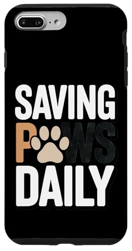 Save Paws Daily Animal Rescue �y�b�g���D�� �X�}�z�P�[�X iPhone 7 Plus/8 Plus �p
