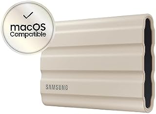 SAMSUNG dysk T7 Shield przenośny SSD 2 TB, zewnętrzny dysk SSD USB 3.2 generacji, beżowy (MU-PE2T0K/EU)