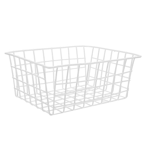 CAXUSD Cesta Organizadora para Congelador de Alambre Blanca Resistente y Flexible para Frutas Verduras y Alimentos Almacenamiento Ordenado y Frigorífico