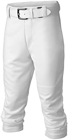 Easton PRO+ Pull Up Baseball Pant | Semi-Relaxed w/ Elastic Cuff | Youth Sizes | Solid