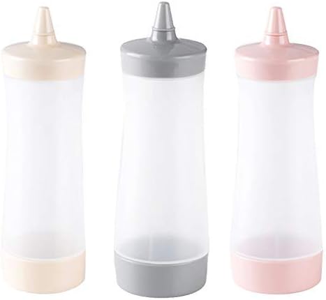 Stainless Steel Condiment Pot Set Stainless Steel Spice Jars 3 Pcs Condiment Squeeze Bottles, Jam Squeeze Bottle, Condiments Ketchup Camping Sauce, BBQ, Dressings, Syrup