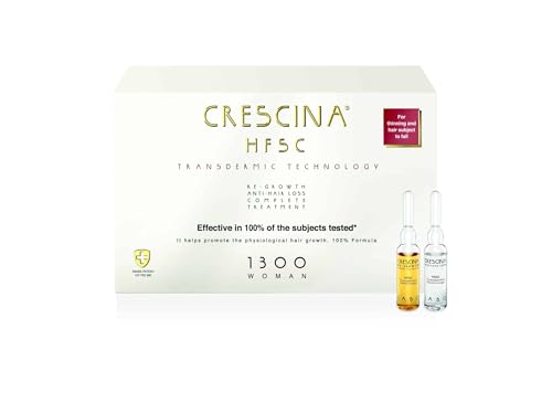 Perte de cheveux et croissance solution Crescina HFSC Transdermic Technology 1300 ampoule N 20+20