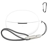 For QCY Crossky C30/C30S ケース カバー【JYJIEJIE】ワイヤレス イヤーホン 用 ケース シリコン 便利 旅行 軽量 保護カバー キズ防止 耐衝撃 防水 防塵 收納 全面保護 充電便利 防震 軽量小型 保護ケース (ホワイト)