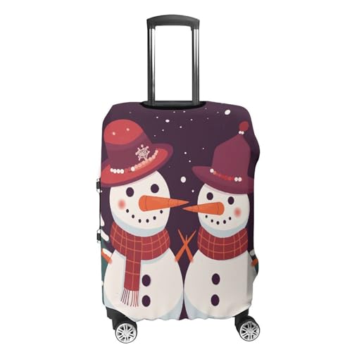Snowman in The Snow Luggage Cover, Washable Elastic Suitcase Cover Protector Fit 18-32 Inch Luggage4