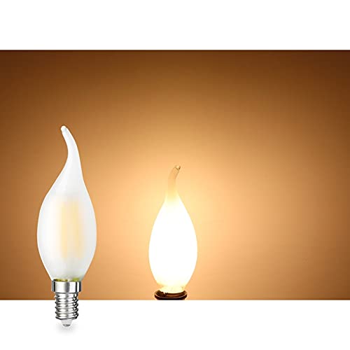8pcs AC110V / 220V Faible DIRIGÉ Givré 2W-8W Décor à LED E14 / E12 Vintage rétro de la queue de filament de la queue d'ampoules de lampe de lampe de lustre ( Taille : 110V-E14 Warm White , Couleur : 2