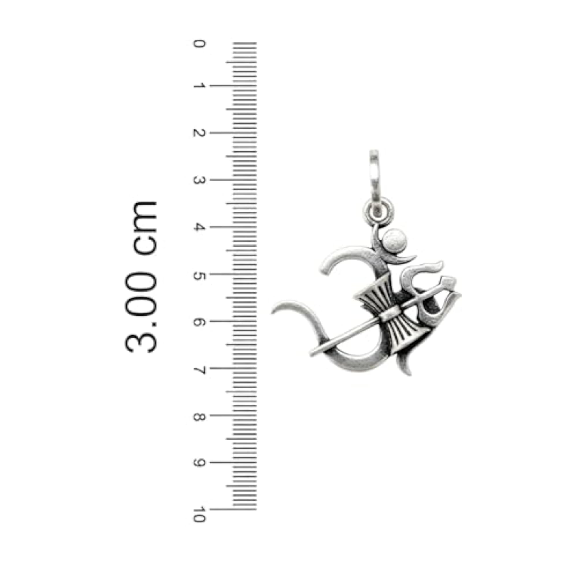 925 Sterling Silver Om Pendant for Men & Women, Shiv Trishul Design
