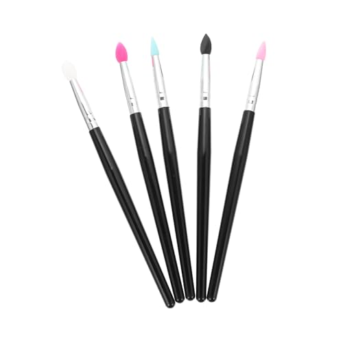 MUCKLILY 5Pcs Silicone Eyeshadow Brush Lip Sequin Applicator for Effortless Makeup Application present for Women and Versatile Makeup Accessory