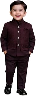 Chinnie Kids Wear Boys 2 Piece Jodhpuri Suit, Blazer and Trousers Price In India