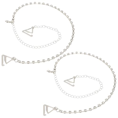 LUOEM Coppia Di Spalline Reggiseno Con Strass Brillanti - Spalline Regolabili E Antiscivolo Per Reggiseni Eleganti E Versatili