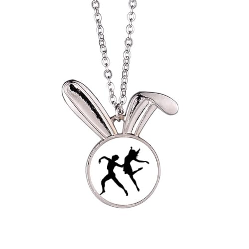 Collier pendentif lapin de danse pour tenue de gala et concours