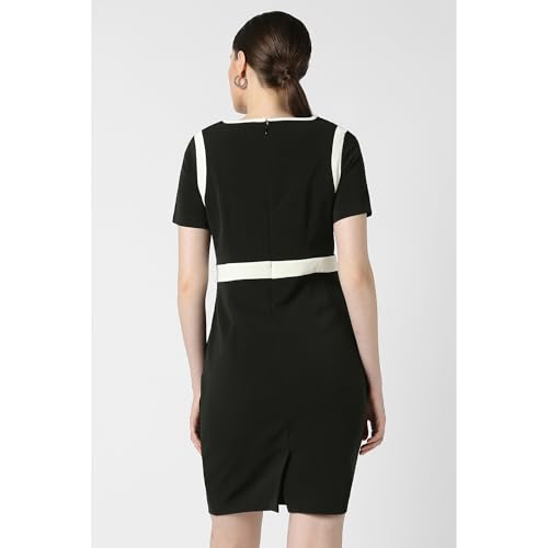 Image of Van Heusen Women's Regular Fit Half Sleeve Mid Thigh Length Sheath Dress