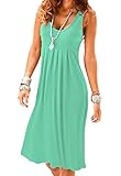 Camisunny Plain Solid Color Summer Dresses for Women Cool Casual Loose Beach Dress Cover Ups Size L
