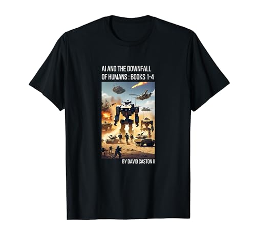 AI And The Downfall Of Humans: Books 1-4 Promo T-Shirt