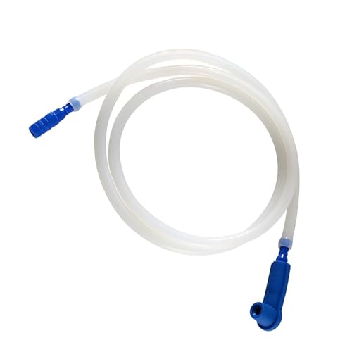 Bawkars 3.93 Ft Brake Fluid Bleeder Hose, Oil Fluid Brake Bleeding Tool with Adapter, One Way Check Valve for Car Motorcycle Braking System Repairâ€‹ (White)