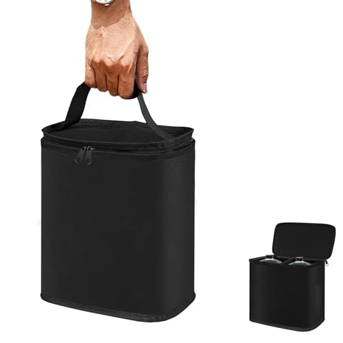 SIRUITON Mini ​Fuel ​Cylinder Storage Bag, Fuel Keg Refillable Propane cylinder for 2Pack1 LB Tank Cover, Waterproof 600D Oxford Small Propane Tanks Bag for Outdoor Camping, cooking