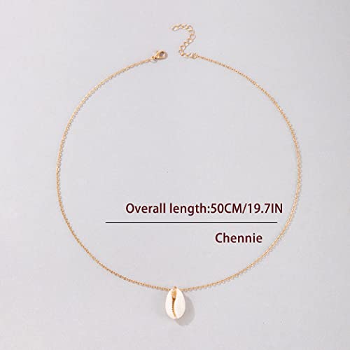 Chennie Boho Cowrie Shell Choker Necklace Gold Beach Puka Seashell Necklaces Handmade Adjustabale Necklace Summer Chain Jewelry For Women And Girls #TOP3