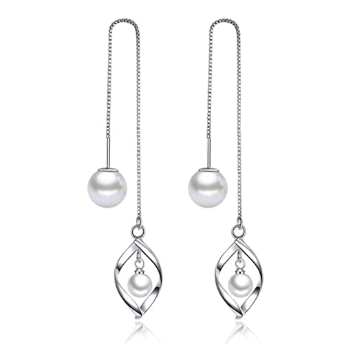 Boucles d'oreilles fleur argent 925 et perle pour illuminer vos soirées et tenues chics
