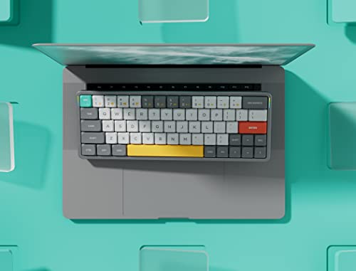 Nuphy Air60 Portable Wireless Keyboard, 60% Low Profile Mechanical Keyboard, Supports Bluetooth 5.0, 2.4G And Wired Connection, Compatible With Windows And Mac Os Systems-Gateron Brown Switch #TOP5