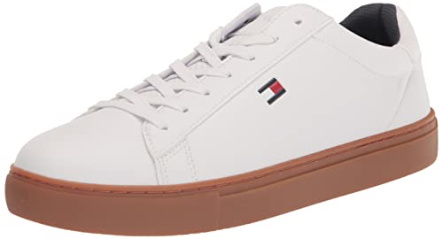 Tommy Hilfiger Zapatillas Brecon para hombre, Blanco, 41.5 EU