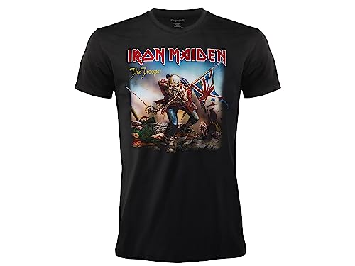 T-shirt Iron Maiden The Trooper. T-shirt Rock Officiel Noir. Bande Heavy Metal. Coton Unisexe. Adulte Garçon. (XL)