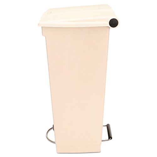 Image of Rubbermaid Commercial Products Legacy Step-On Plastic Trash Can /Container, 23-Gallon, Beige, Hands-Free Garbage Can for Medical Waste in Hospitals /Lab /Emergency /Patient Rooms