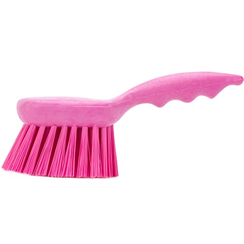 Image of SPARTA 40541EC26 Plastic Scrub Brush, Utility Brush, Kitchen Brush With Hanging Hole For Cleaning, 8 Inches, Pink