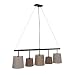 Produktbild Riess Ambiente Moderne Hängeleuchte LEVELS 100cm braun beige Pendelleuchte Leinen Design by KARE Deckenlampe E14 Hängelampe