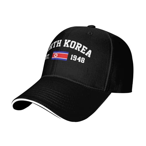 Drapeau De La Corée du Nord Homme Femme Casquette-Hip Hop Réglable Strapback Cap Vintage Casquette De Baseball pour Adulte Pêche Golf