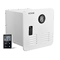 VEVOR 65000 BTU RV Tankless Water Heater, Instant Hot Water with 15 x 15 in White Door & Remote Controller, LED Display Touch Control Panel, Easy Adjustment Outdoor Outlet for Camper Travel Trailer