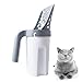 Hpory Paletta per Lettiera per Gatti con Supporto, 3 in 1 Paletta per Lettiera Gatto con Contenitore per Rifiuti, 15 Sacchetti per Rifiuti Extra, Integrata Portatile Cucchiaio per Lettiera per Ggatti