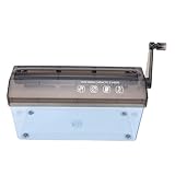 Compact et portable : mesurant 25 x 13,5 x 10 cm, ce destructeur de documents manuel se range facilement sur un bureau, une étagère ou dans un petit espace.Idéal pour la maison, l’école ou le bureau.Ne pas utiliser avec du plastique, du carton, du papier épais ou mou (comme le papier toilette, les serviettes en papier ou l’essuie-tout).