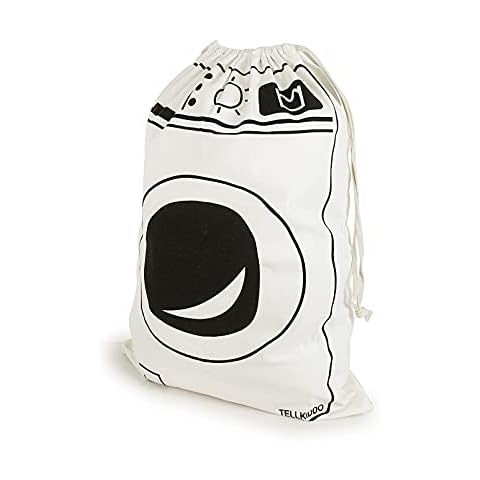 Lujuny 26" x 18" Large Laundry Bag, Cute Canvas Toy Storage Bag with Drawstring, Dust-proof Cotton Reusable Heavy Duty Gift Wrap Holder for Basket Travel (Washing Machine) Cover