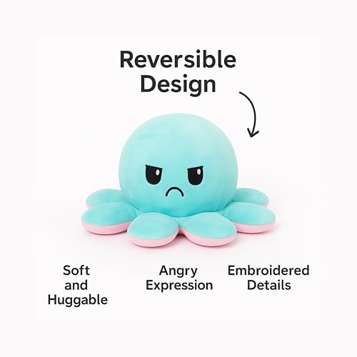 Image of Octopus Plushie Reversible Soft Toys for Kids | Plush Soft Toys for Baby Boys and Girls| Best Gift | Octopus Soft Toy for Kids