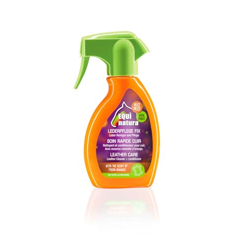Equinatura Cuidado del Cuero Pflegefix Botella de Spray | 250 ml | Combinación de jabón para sillas y Grasa para Cuero | Limpia y cuida Todos los cueros Lisos | para un Hermoso Brillo Natural