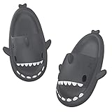 Shark Slides Cute Shark Slippers Lustige Hai Hausschuhe Herren Badelatchen Badeschuhe für Damen Sommer Strand Open Toe Slides Indoor Outdoor Soft Badelatschen Rutschfest Cloud Slides